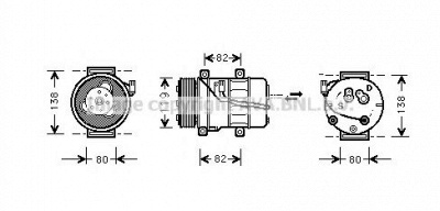 AVA QUALITY COOLING vok054 -  Компрессор, кондиционер